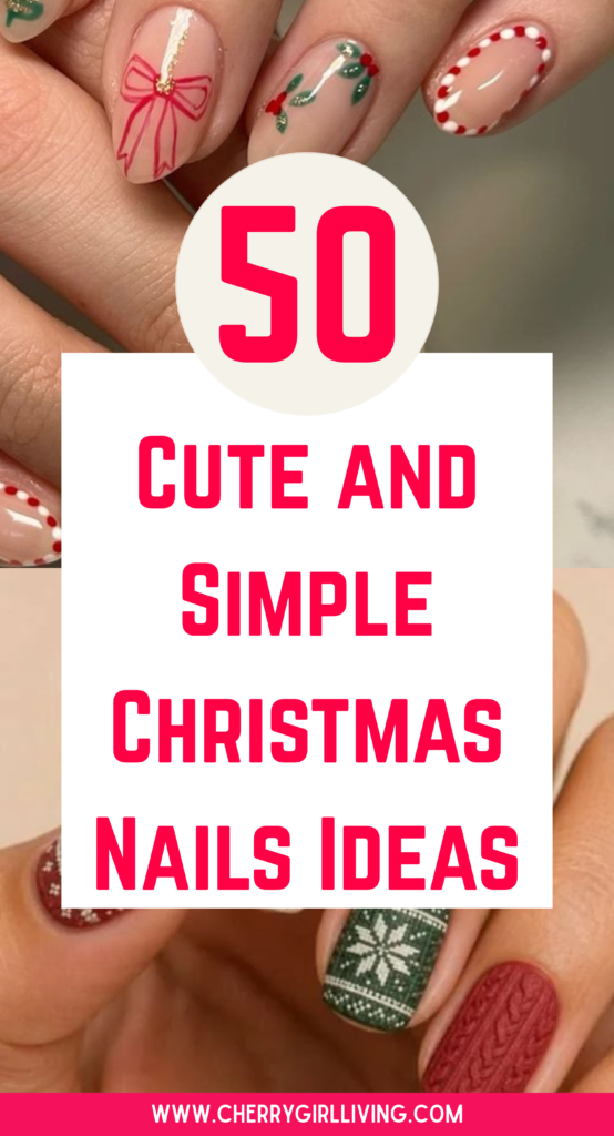 Simple Christmas Nails Idea