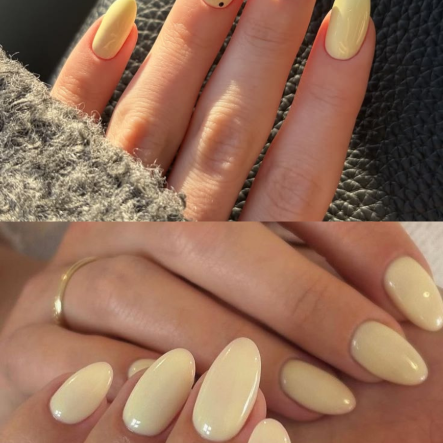 butter yellow nails