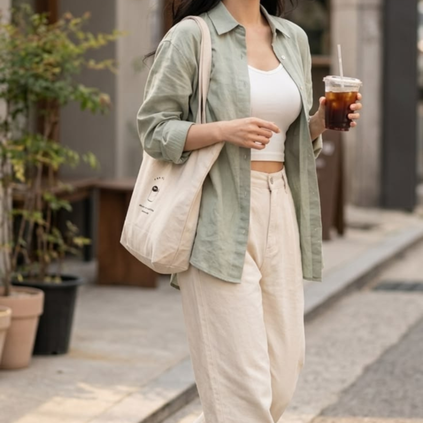 crop top outfits korean style