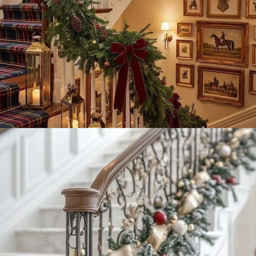 Christmas Staircase Decor Ideas