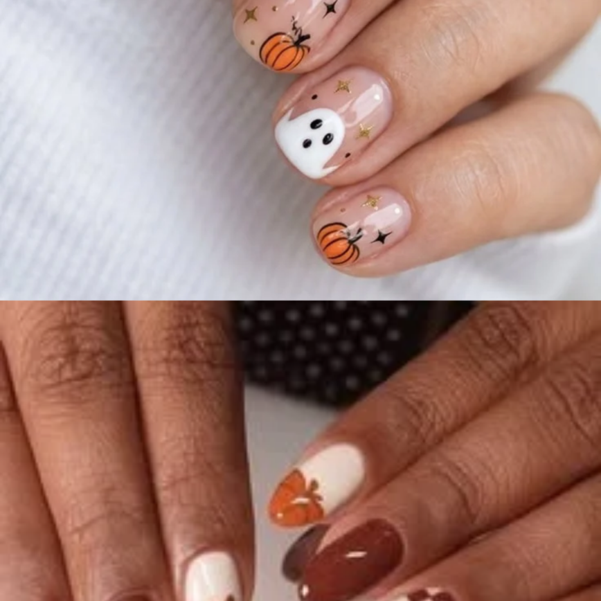 fall Pumpkin Nail designs