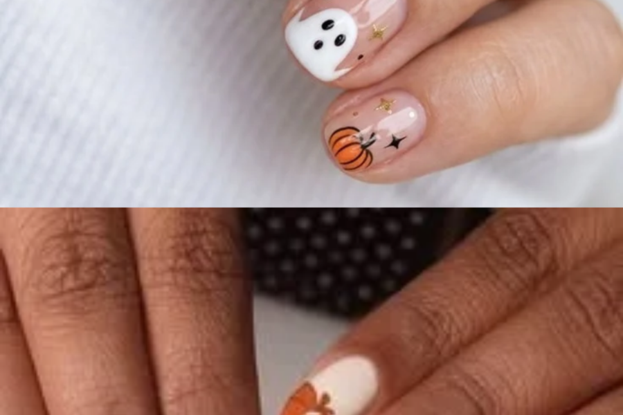 fall Pumpkin Nail designs